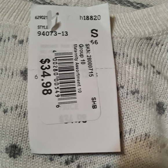 Motherhood white sweater with ruching on side - Picture 5 of 7